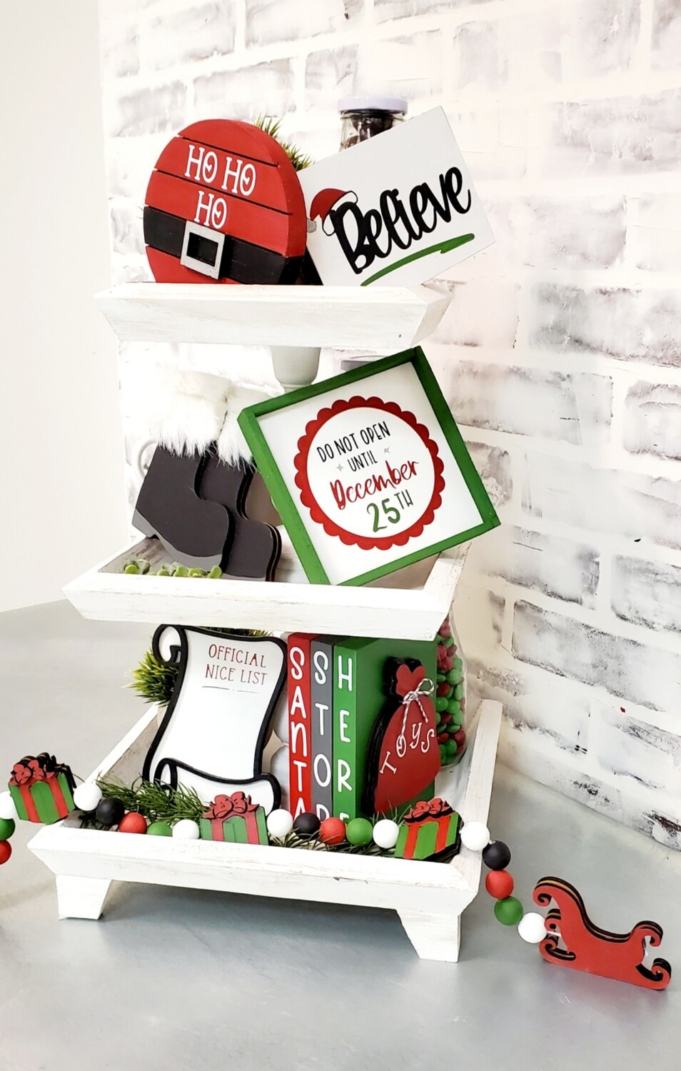 TIERED TRAY SANTA SET (7 PIECES)**