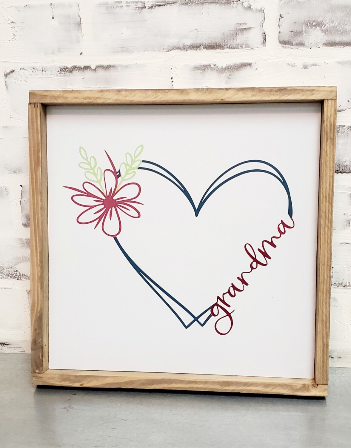 GRANDMA HEART SIGN( 12 X 12 &quot;)