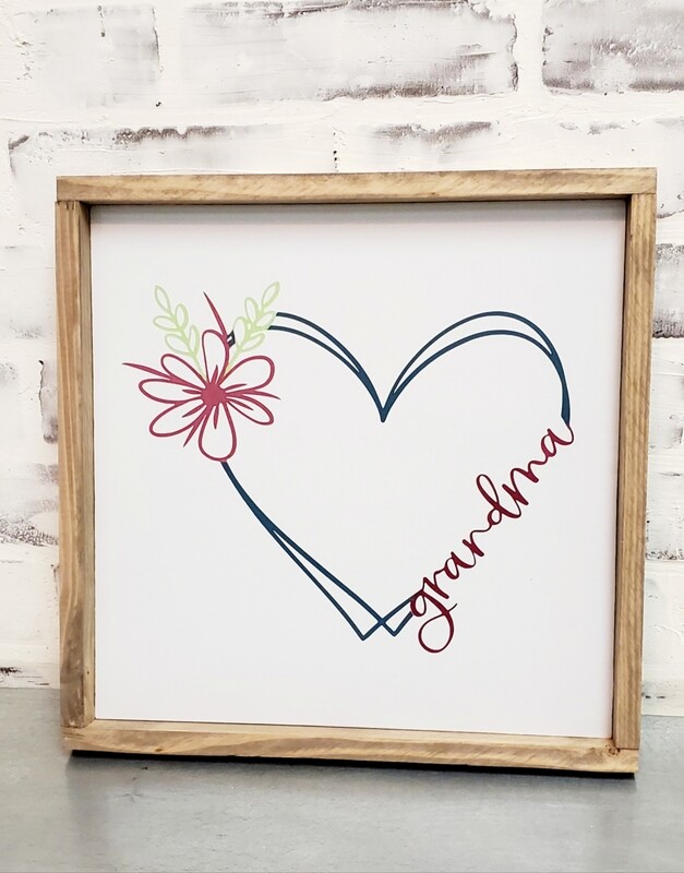 GRANDMA HEART SIGN( 12 X 12 ")
