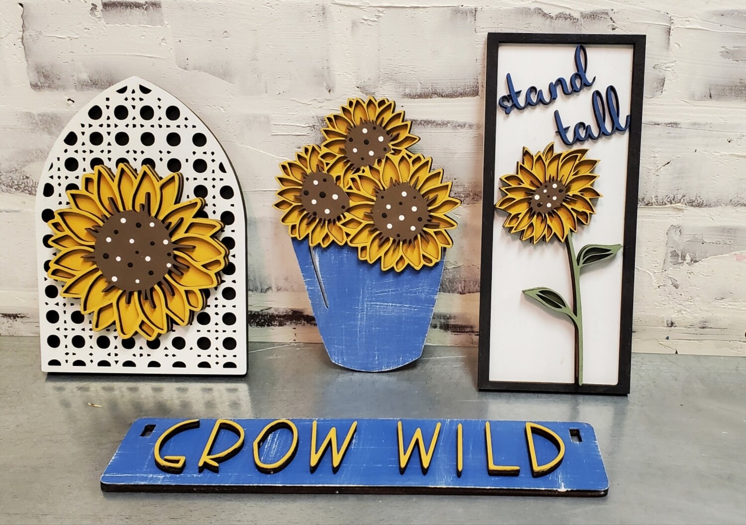 WAGON SUNFLOWER SET (WITHOUT WAGON)