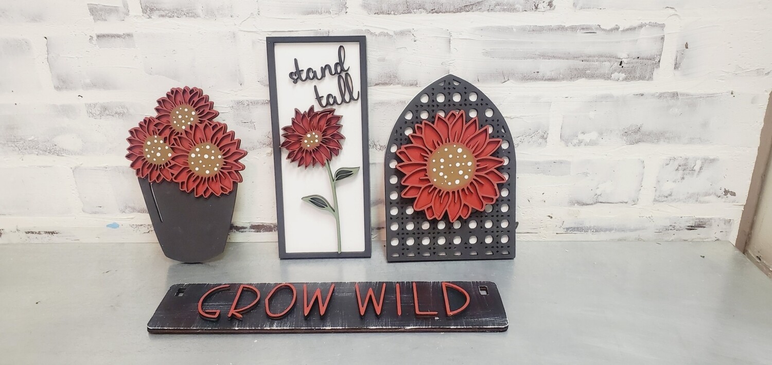 WAGON SUNFLOWER SET (WITHOUT WAGON)