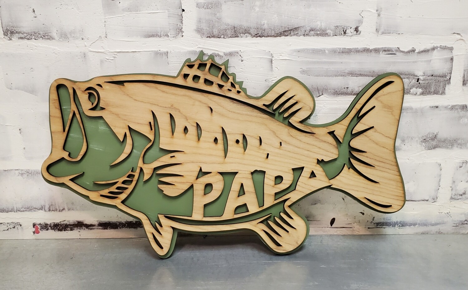 LASER FISH DAD SIGN