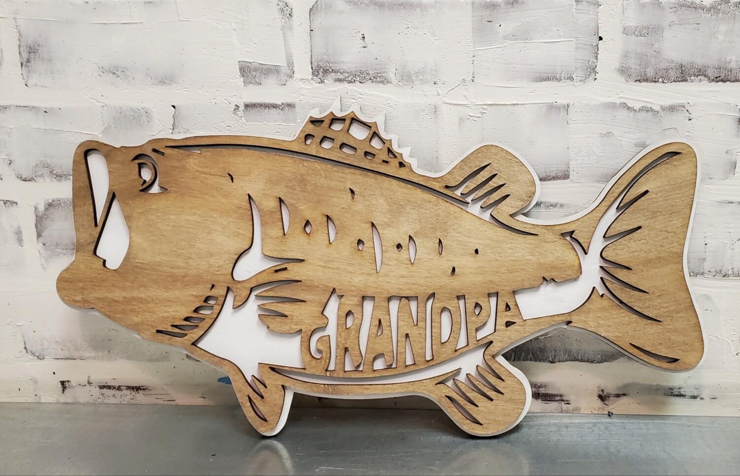 LASER FISH DAD SIGN