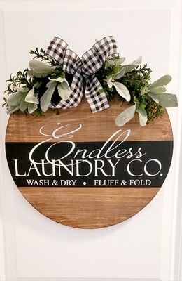 ENDLESS LAUNDRY CO. (15" CIRCLE)- **