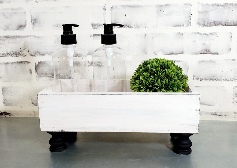 SOAP DISPENSER BOX **(Bottles included)Plant not included.