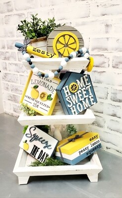 TIERED TRAY LEMON SET (7 PCS) TRAY NOT INCL **