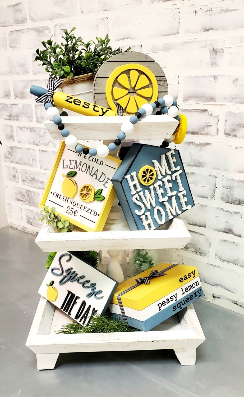 TIERED TRAY LEMON SET (7 PCS) TRAY NOT INCL **