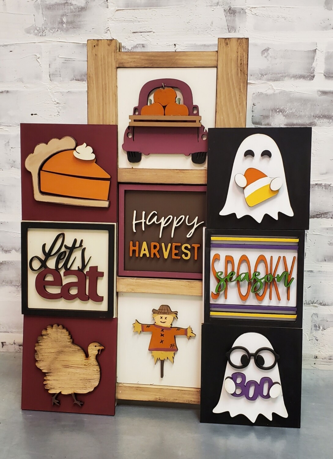 INTERCHANGEABLE 3 SLOT A-FRAME-  ( INCLUDES A-FRAME &amp; 9 TILES)-*