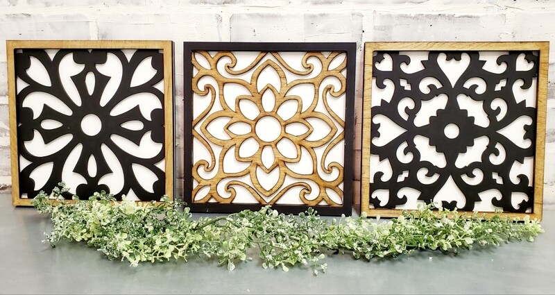 MORROCAN TILES (SET OF 3) 10&quot;EA-*