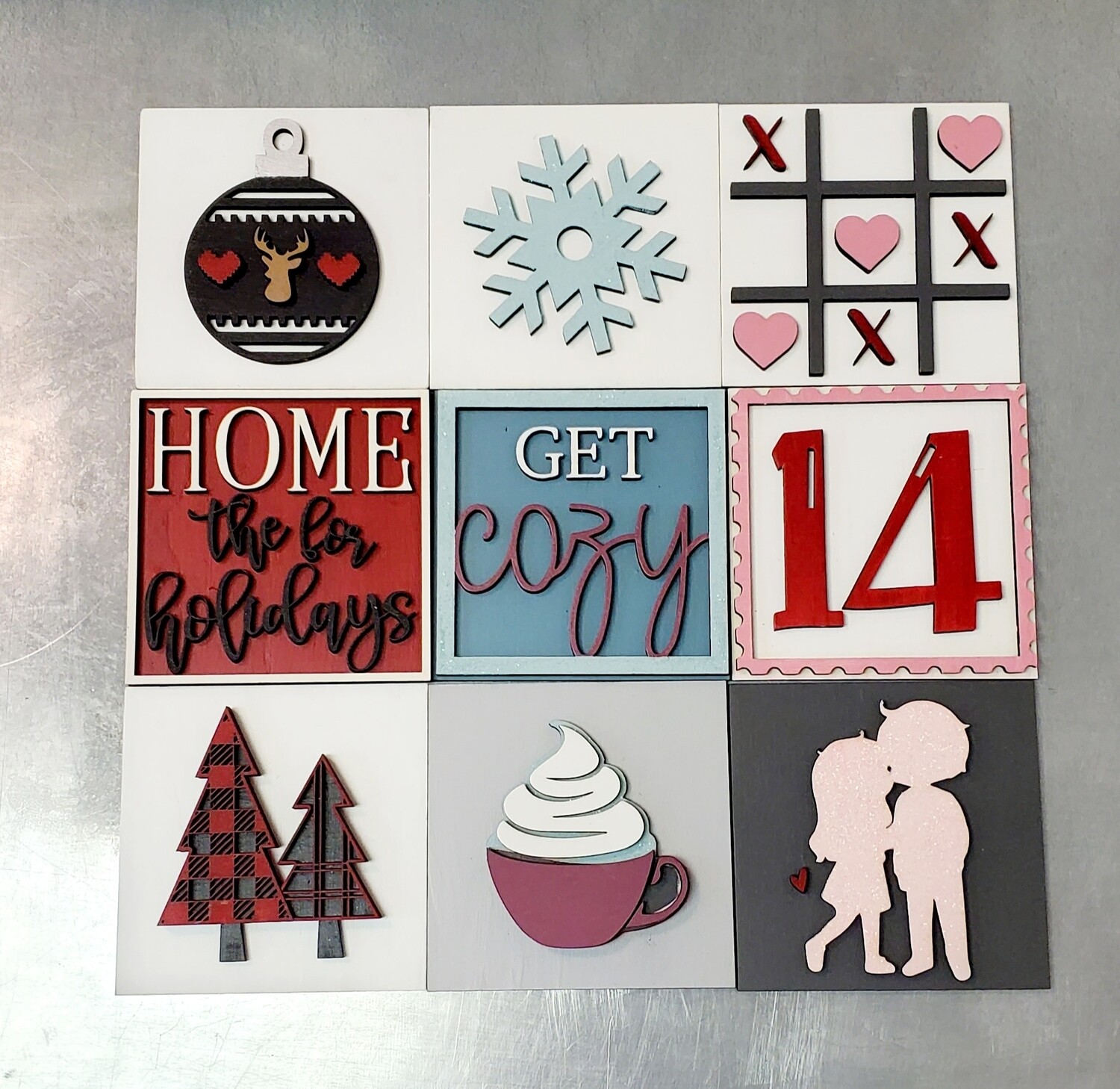 INTERCHANGEABLE 3 SLOT A-FRAME INSERTS ONLY-WINTER (NO A-FRAME)-*