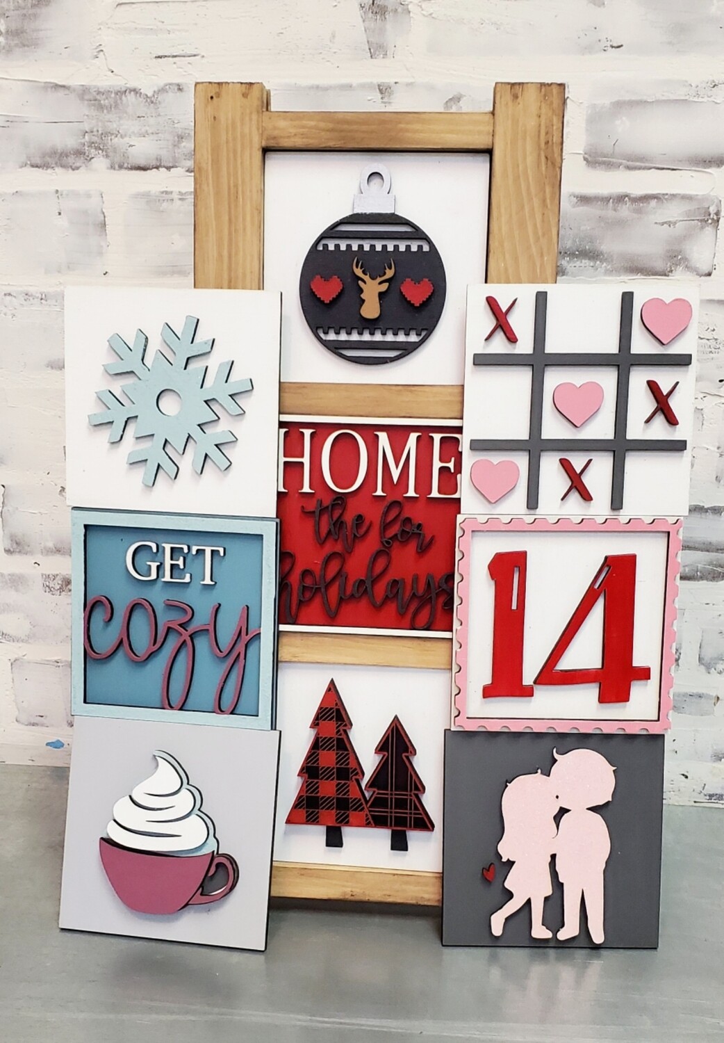 INTERCHANGEABLE 3 SLOT A-FRAME-  ( INCLUDES A-FRAME &amp; 9 TILES)-*