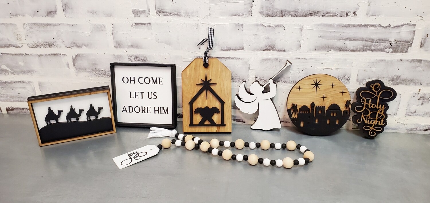 TIERED TRAY NATIVITY SET (7 PIECES) **