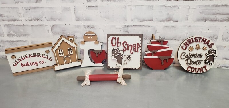 TIERED TRAY GINGERBREAD SET (7 pieces)**