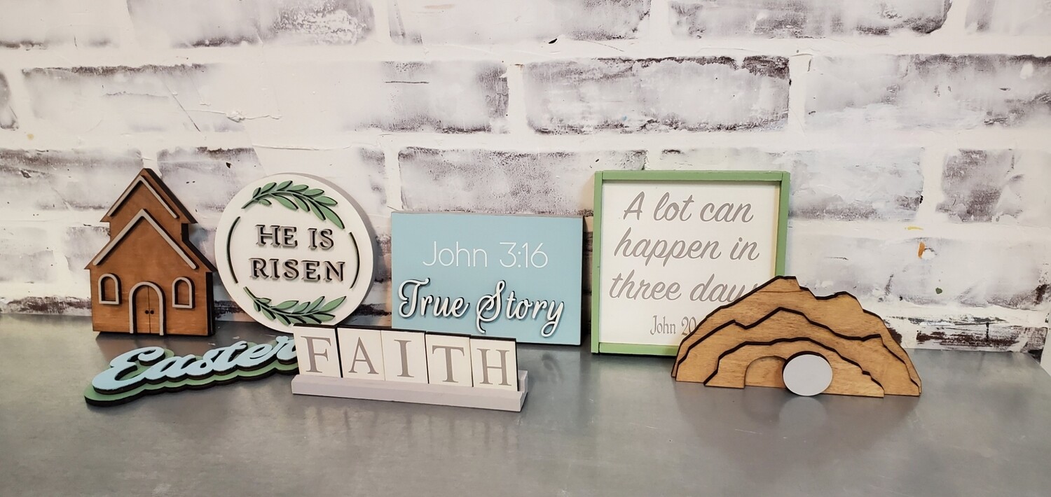 TIERED TRAY HE IS RISEN SET (7 pieces)**