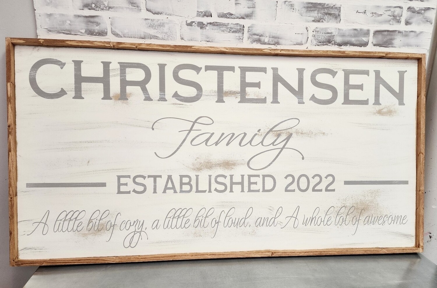 CUSTOM FAMILY NAME SIGN ( 24 X 48&quot;)-L