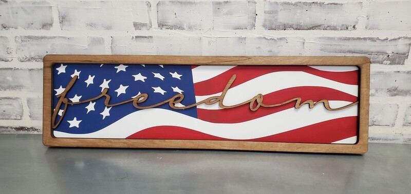 FLAG OF FREEDOM (7.5 X 26 &quot;)*
