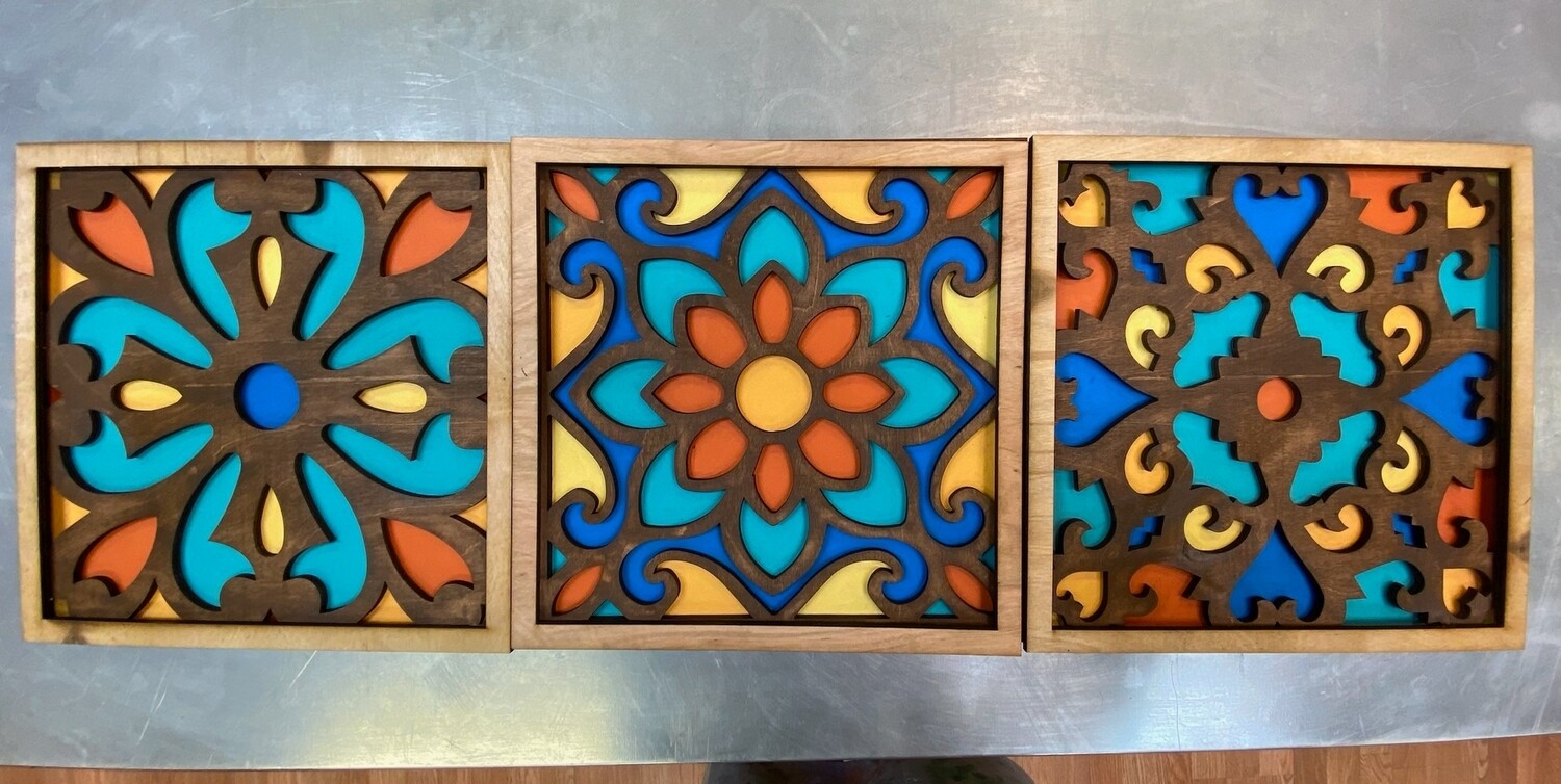 MORROCAN TILES (SET OF 3) 10"EA-*