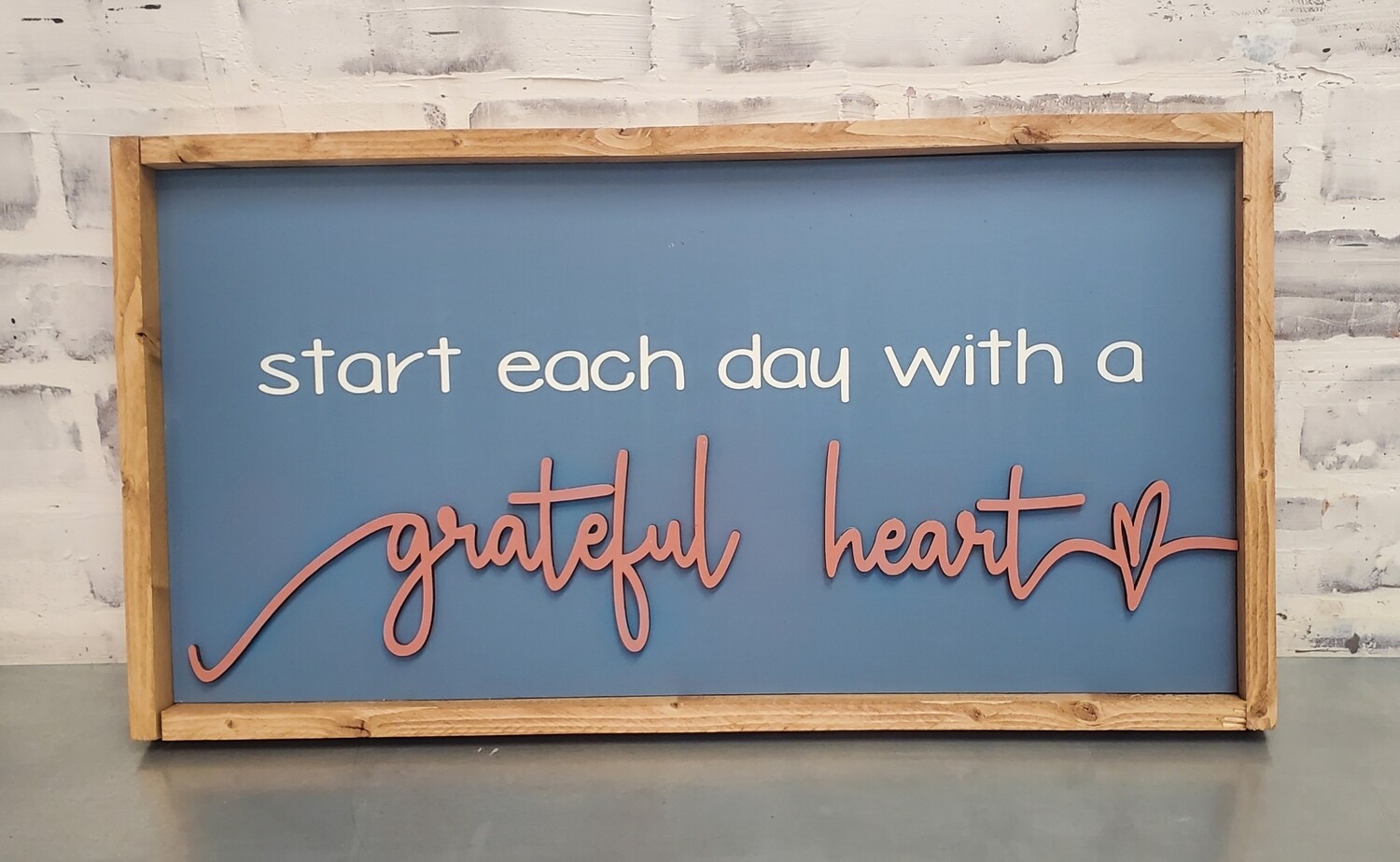 GRATEFUL HEART SIGN (10 X 20&quot;)-L*