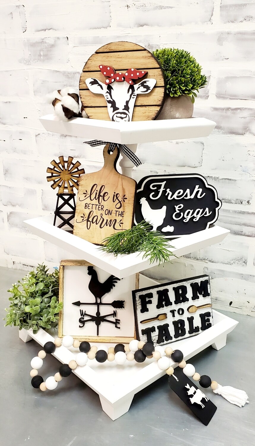 3 TIERED TRAY (12, 10, 8 " trays) Accessories separately