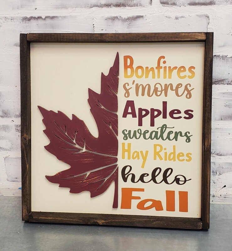 SPLIT LEAF SUBWAY SIGN (12 X 12&quot;)*