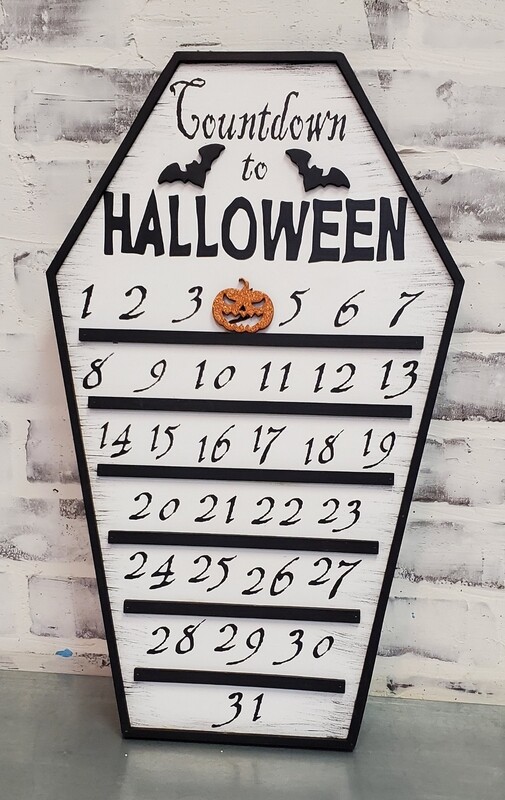 COFFIN HALLOWEEN COUNTDOWN (12 X 20&quot;)*