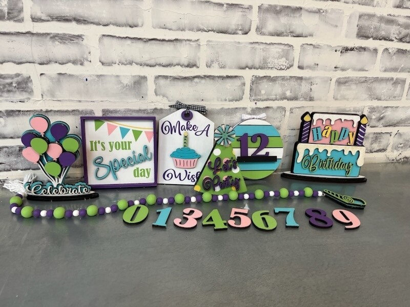 TIERED TRAY BIRTHDAY SET- **