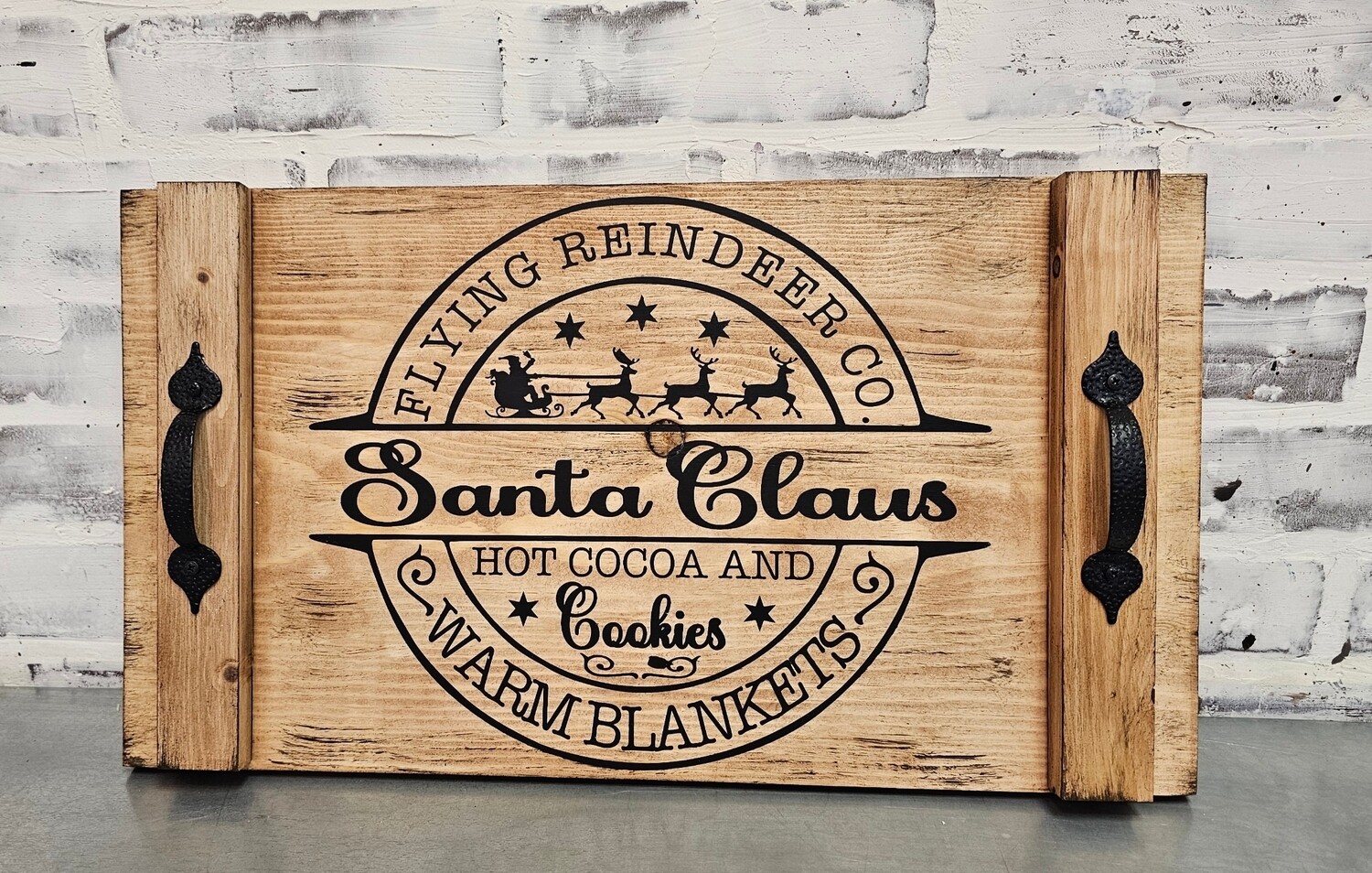 SANTA STAMP COOKIE TRAY (12 X 20&quot;)**