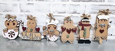 TREE ORNAMENTS-GINGERBREAD SET OF 6**