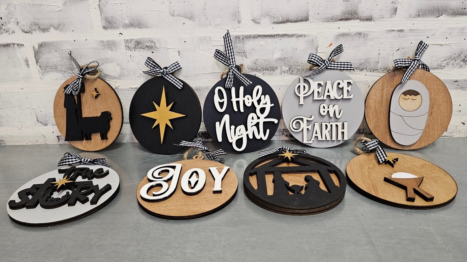 TREE ORNAMENTS- NATIVITY SET OF 9**