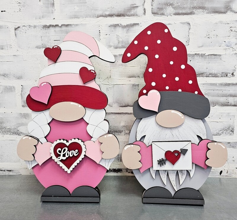 STANDING VALENTINE BOY &amp; GIRL GNOME SET (14")*