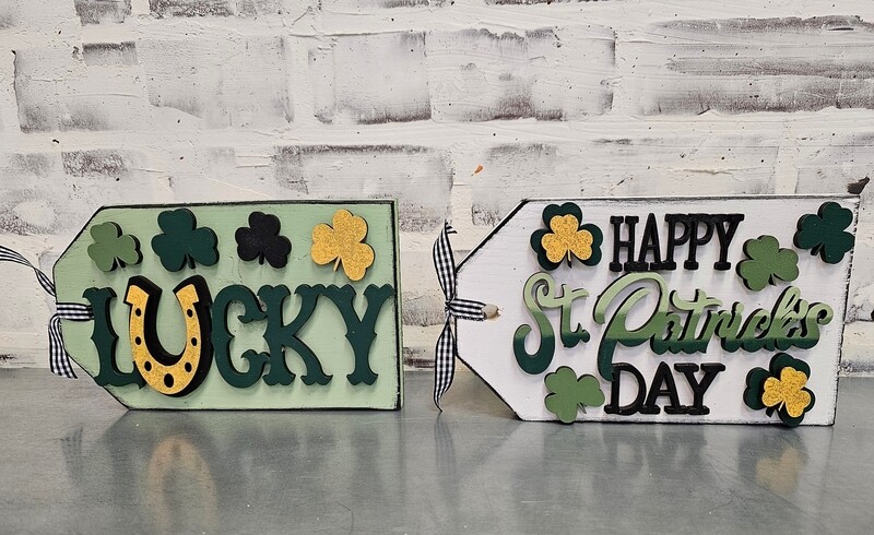 SET OF 2 ST. PATRICK'S DAY TAGS-*