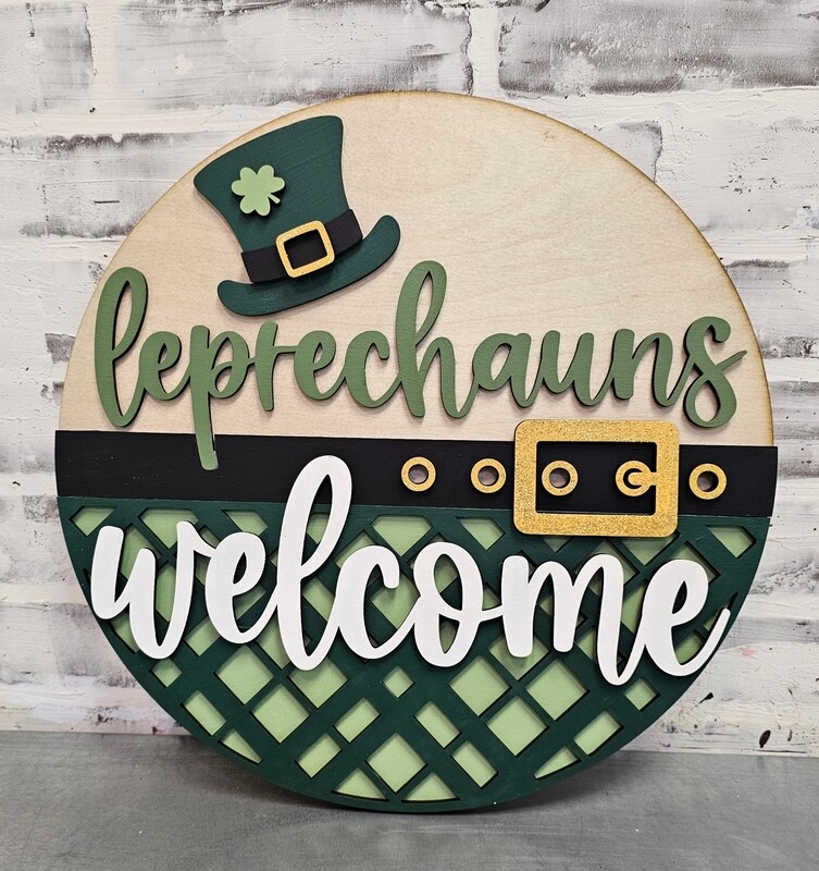 LEPRECHAUNS WELCOME CIRCLE  (15")