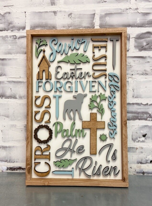 SPIRITUAL EASTER SUBWAY SIGN (10 X 16&quot;)-P*