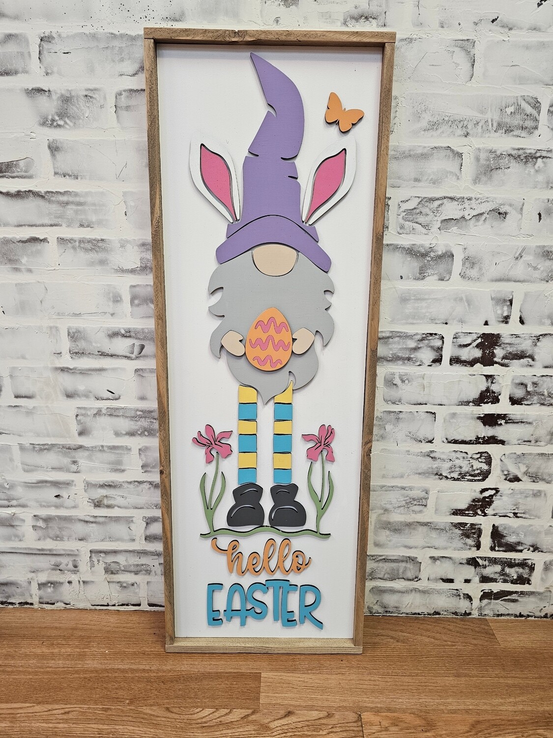 TALL EASTER GNOME SIGN (12 X 36&quot;)-P