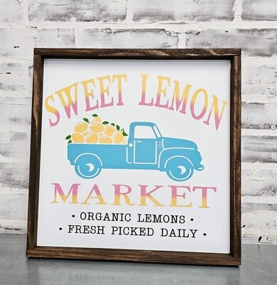 LEMON TRUCK SIGN (14 X 14&quot;)