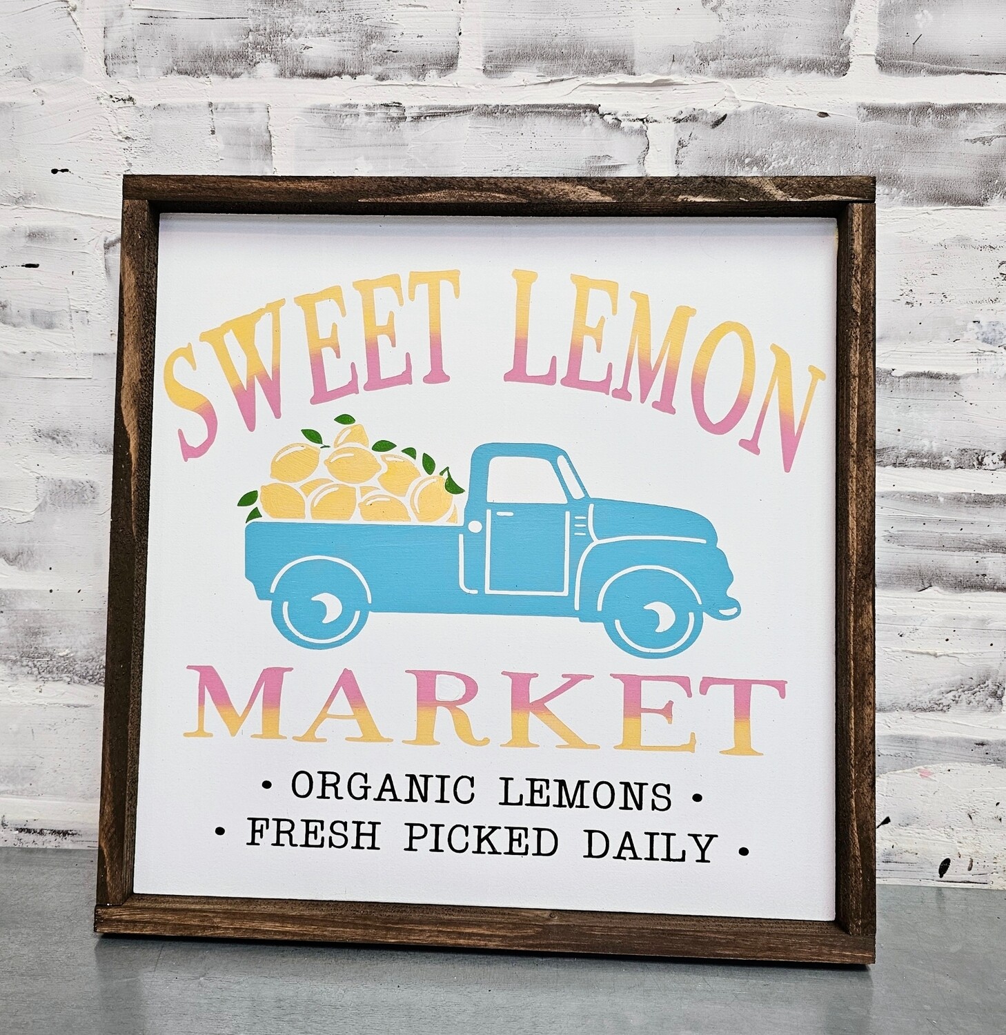 LEMON TRUCK SIGN (14 X 14&quot;)