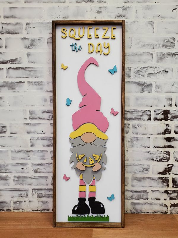 TALL LEMON GNOME SIGN (12X 36&quot;)-P*