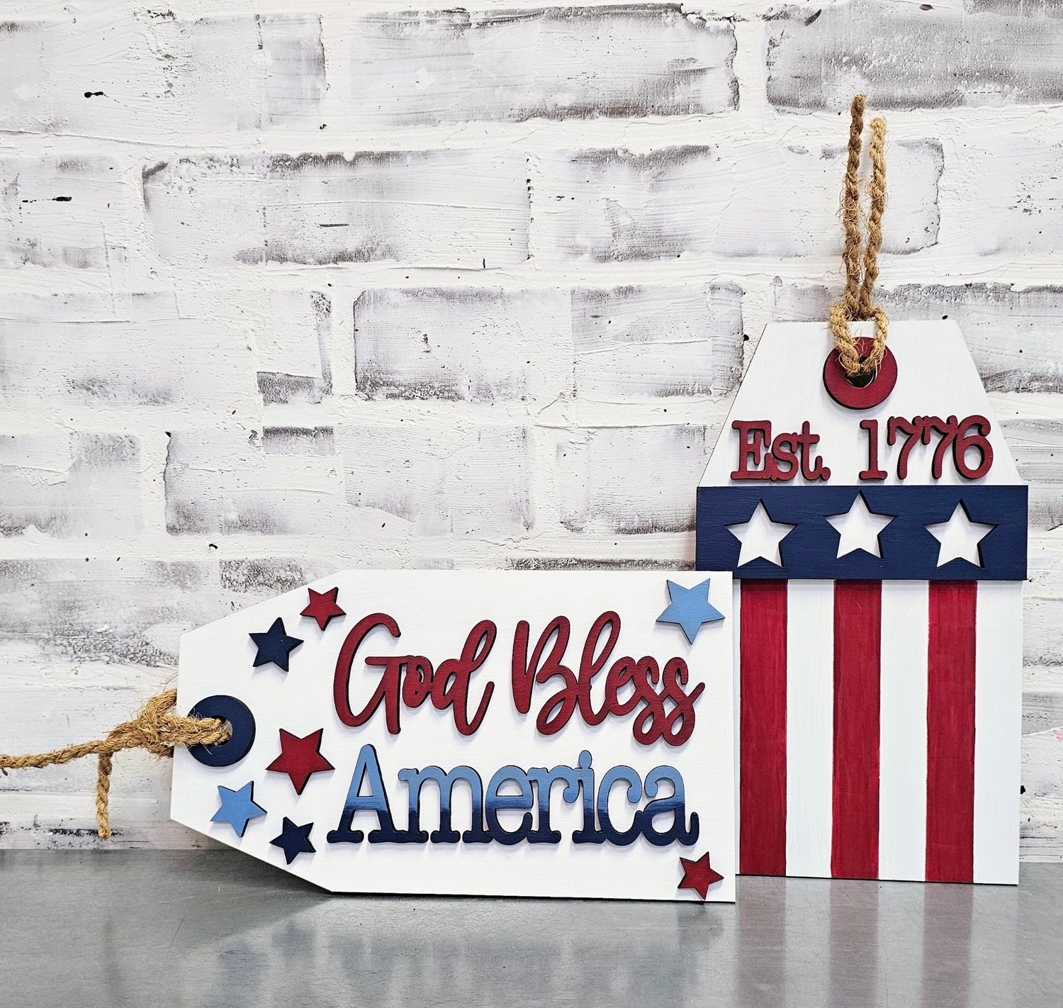 LASER PATRIOTIC TAGS **