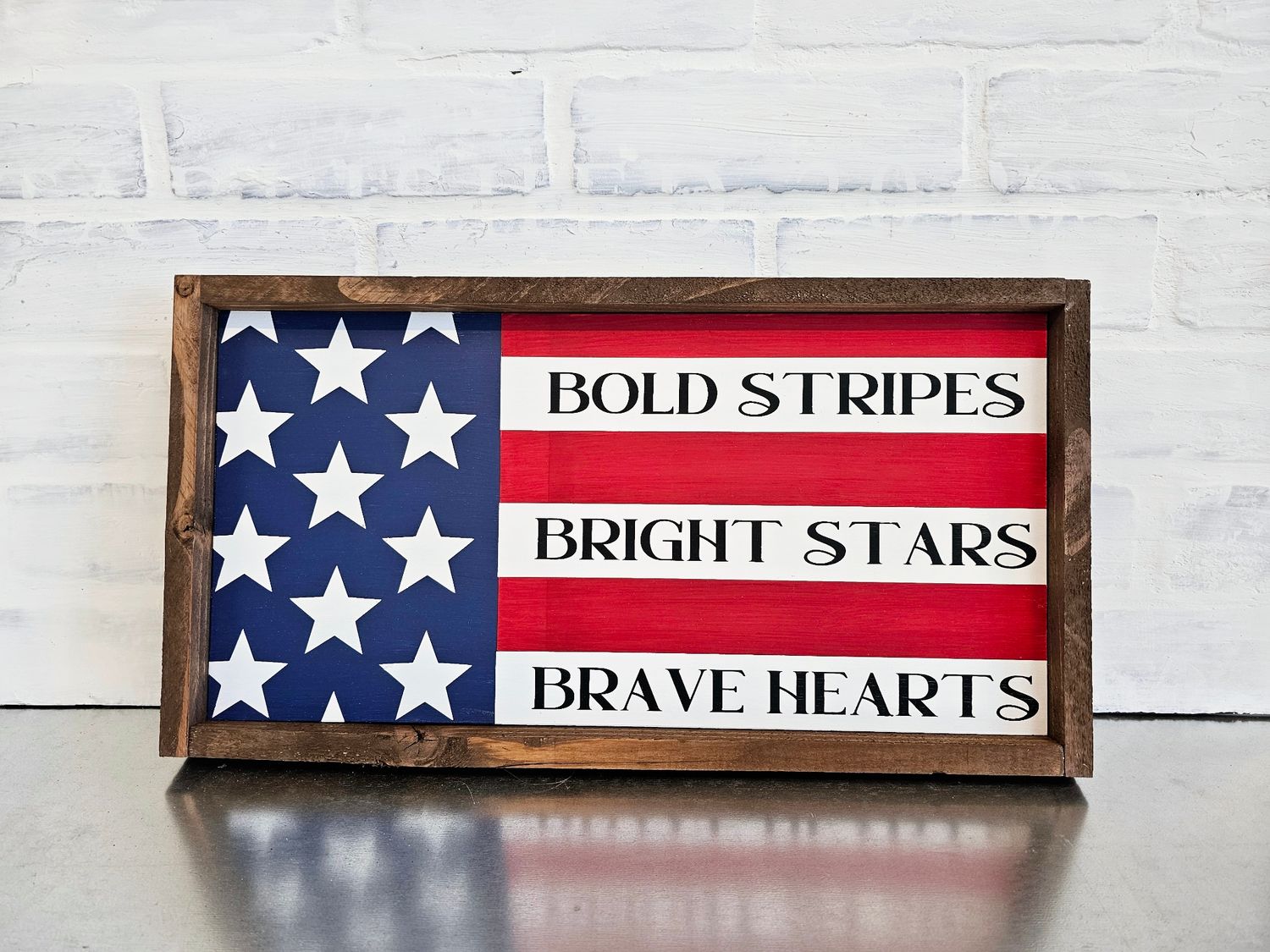BOLD STRIPES FLAG SIGN (8 x 16)-L