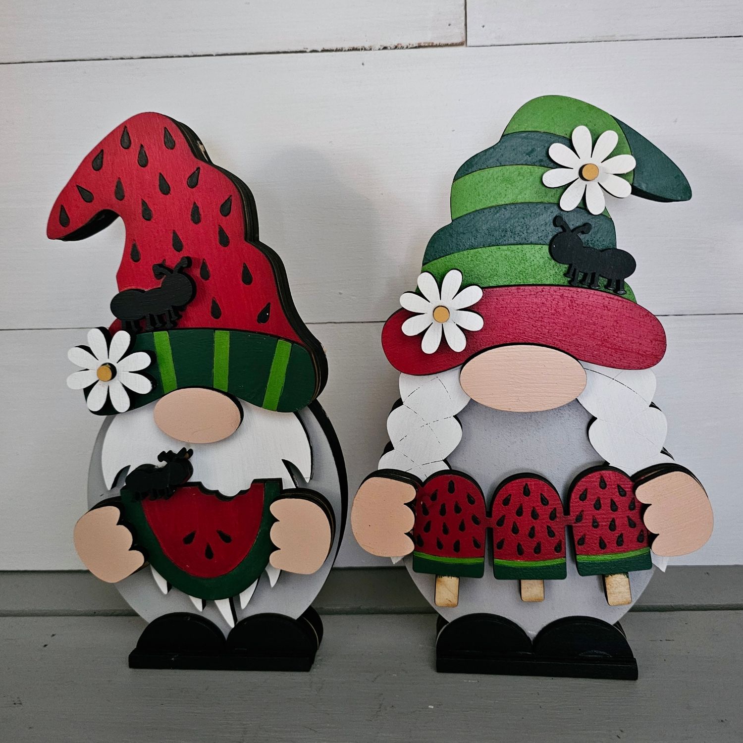 STANDING WATERMELON BOY &amp; GIRL GNOMES