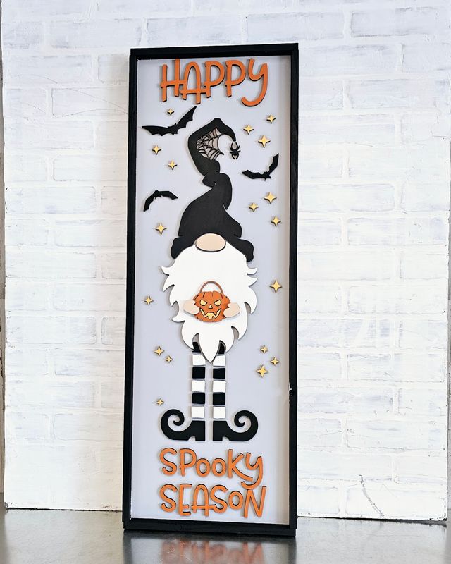 TALL HALLOWEEN GNOME SIGN (12 X 36&quot;)*