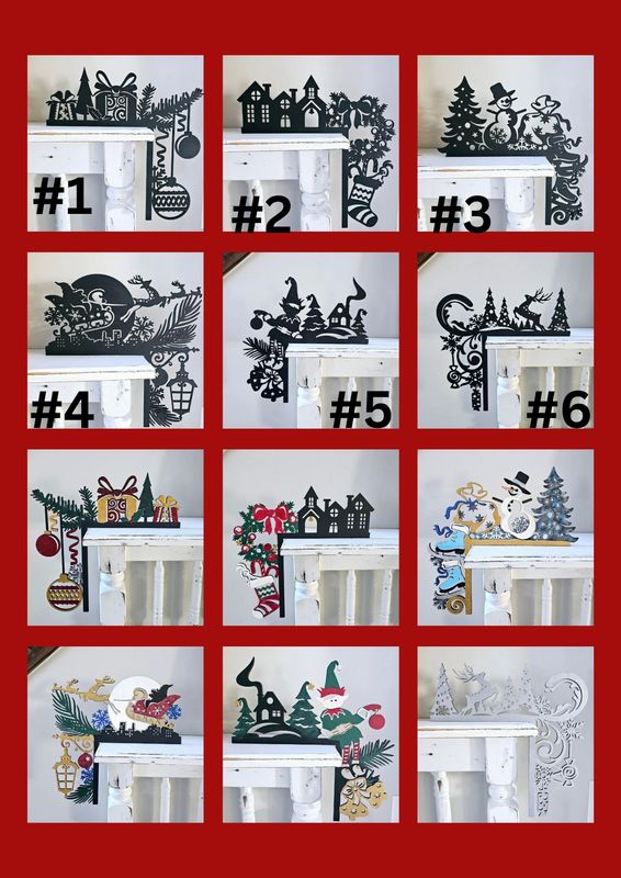 CHRISTMAS SHELF/CORNER SITTERS (SET OF 3) Pick 3 designs