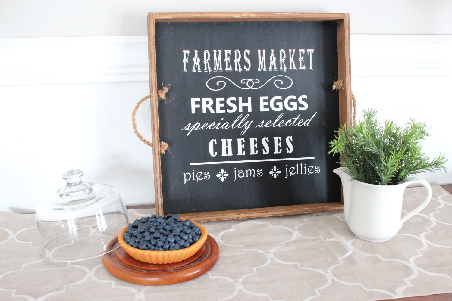 FARM STYLE TRAY (15 X 15&quot;)-**