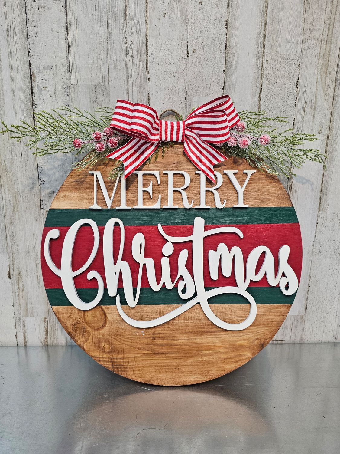 MERRY CHRISTMAS TREE CIRCLE (15")**