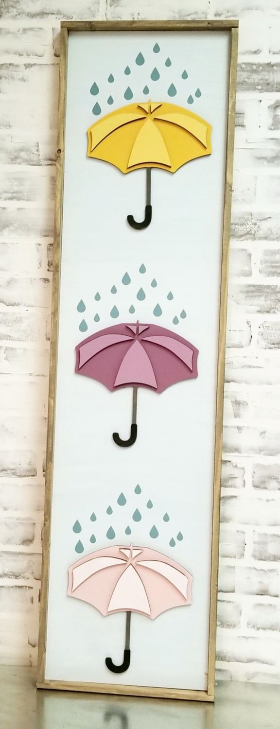 TALL 3D UMBRELLA&#39;S SIGN (12 X 48 &quot;)-P*