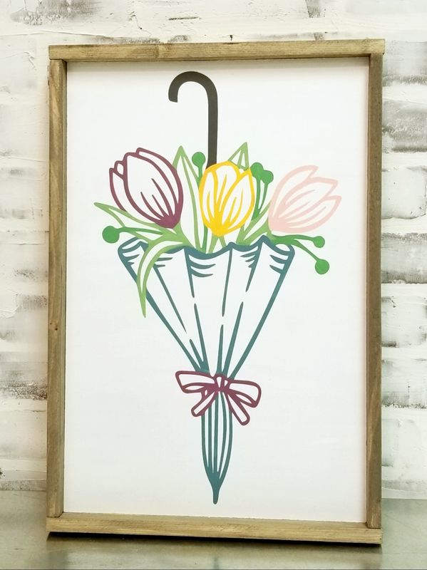 UMBRELLA WITH TULIPS 12 X 18")-P