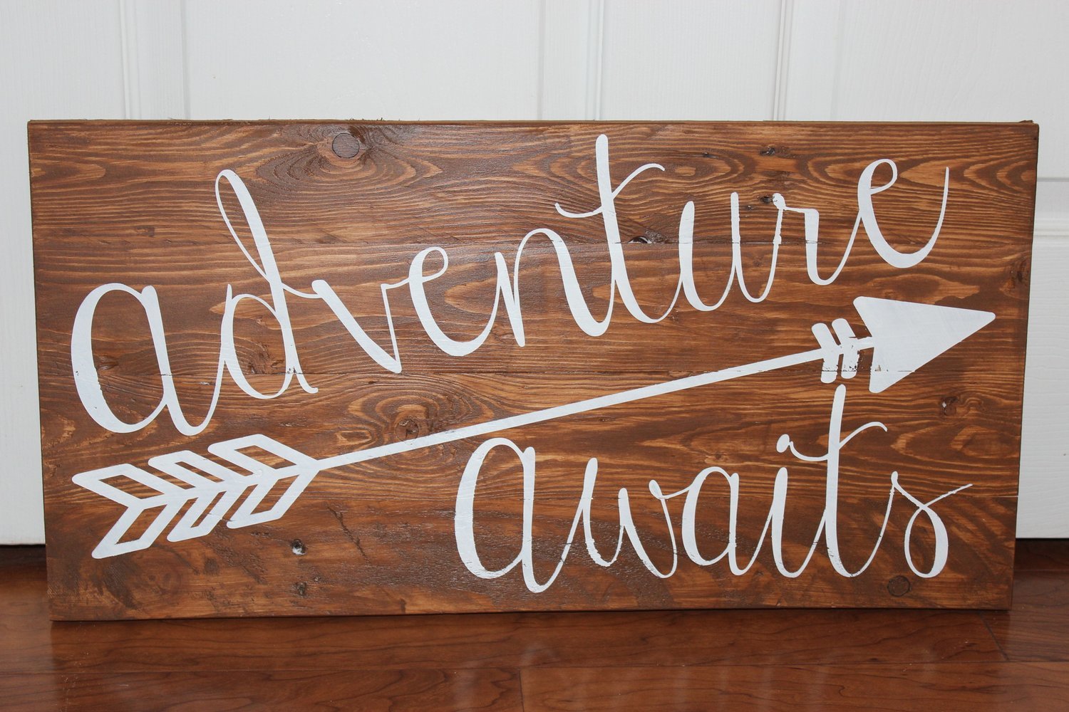 ADVENTURE AWAITS PALLET SIGN (12 X 24)-L*