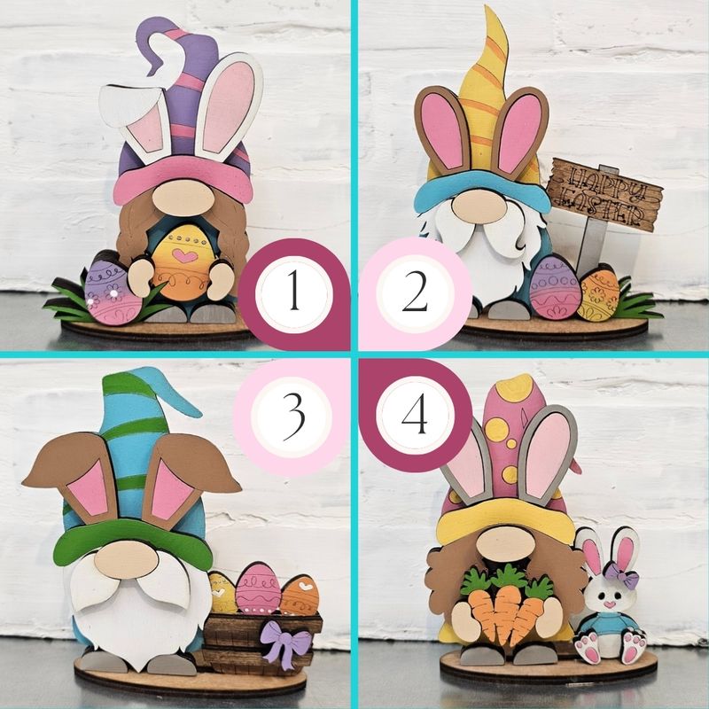 SET OF 4 MINI EASTER GNOMES