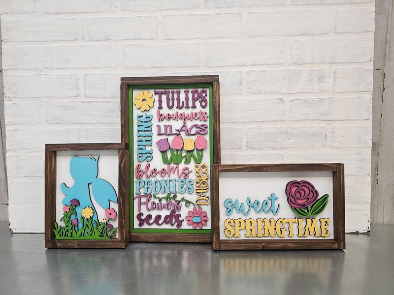 SET OF 3 SPRING SIGNS