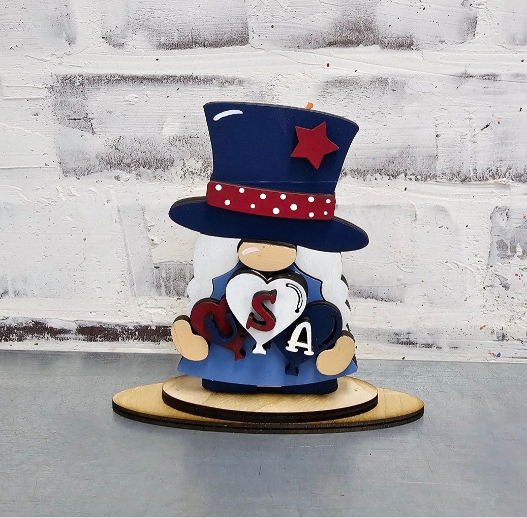 SET OF 5 PATRIOTIC MINI GNOMES